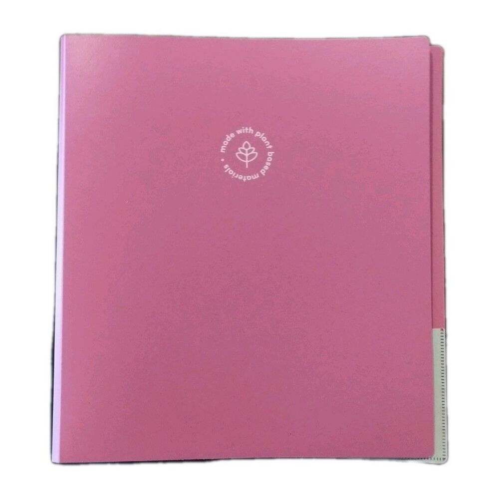 U Brands U-Eco Speckled Bright Poly Binder with 5 Tab Dividers, Pink / Orchid